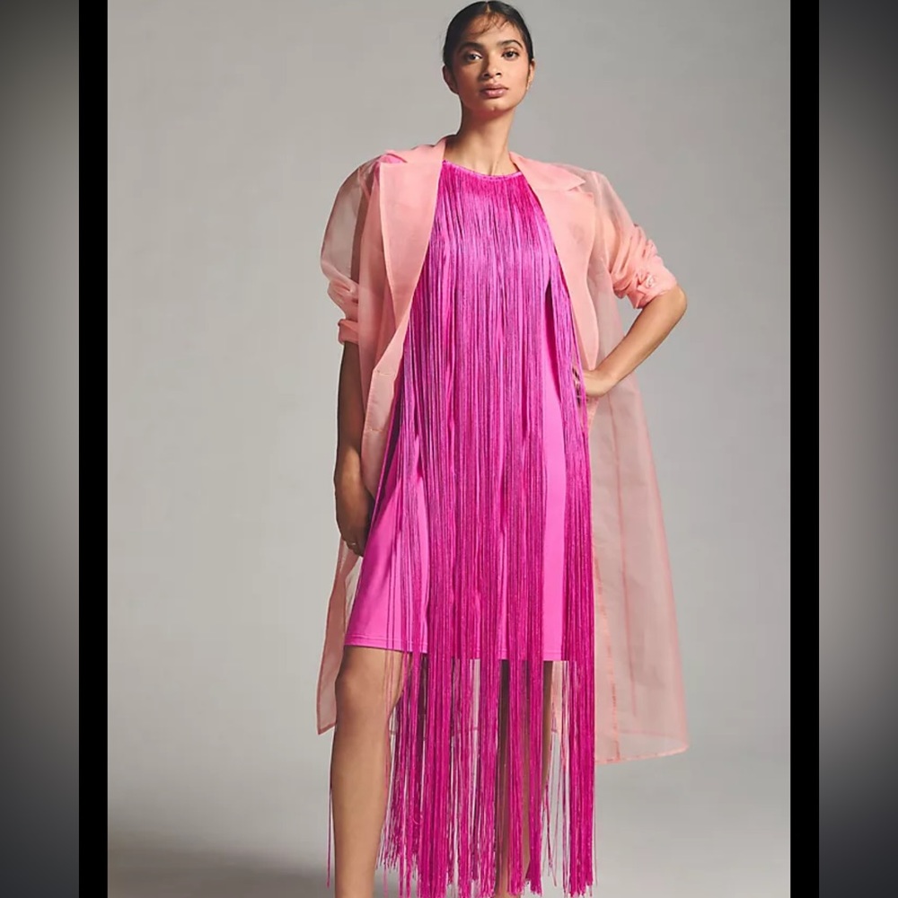 NWT ANTHROPOLOGIE HUTCH Fringe Sleeveless Cocktail DRESS Small